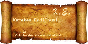Kerekes Emánuel névjegykártya