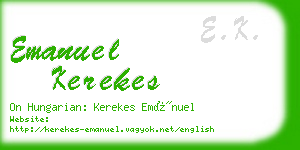 emanuel kerekes business card